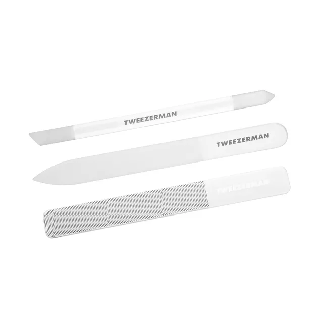 tweezerman-glas-nagelpflege-set-4-teilig-glas-nagelfeile-glas-polierfeile-und-gl image 1