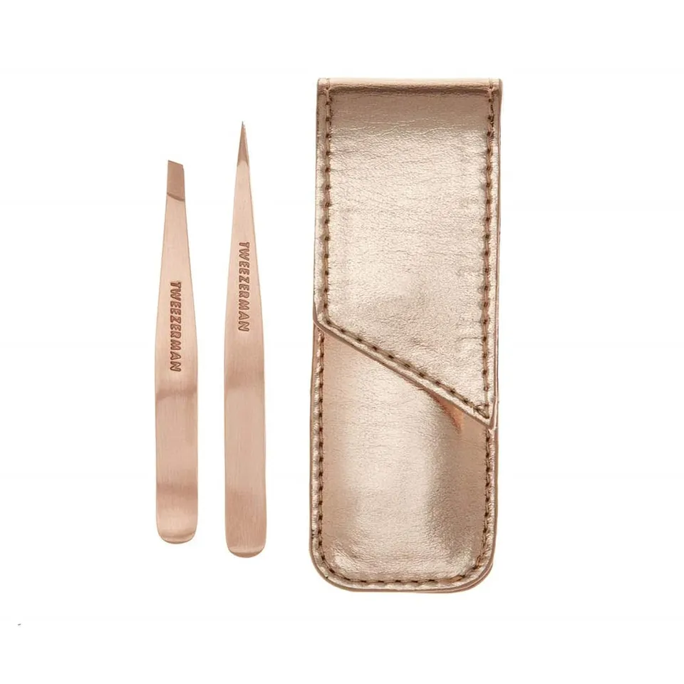 tweezerman-pinzetten-petite-set-mit-schr-ger-und-spitzer-pr-zisionspinzette-hand image 1