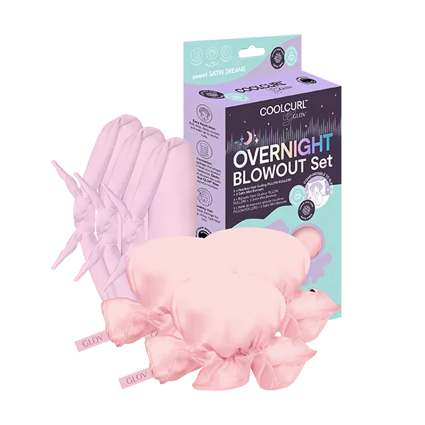 glov-overnight-blowout-set-coolcurl-pillow-rollers-mini-anti-frizz-satin-hair-bo image 1