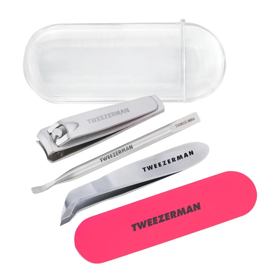 tweezerman-mini-neon-nagelrettungs-set-4-teiliges-manik-re-set-mit-nagelknipser- image 1