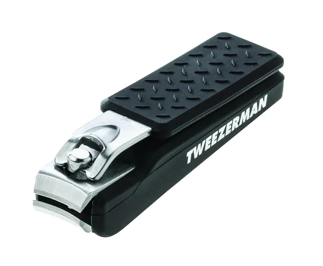 tweezerman-nagelknipser-schwarz-rostfreier-edelstahl-mit-gebogener-schneide-und- image 1