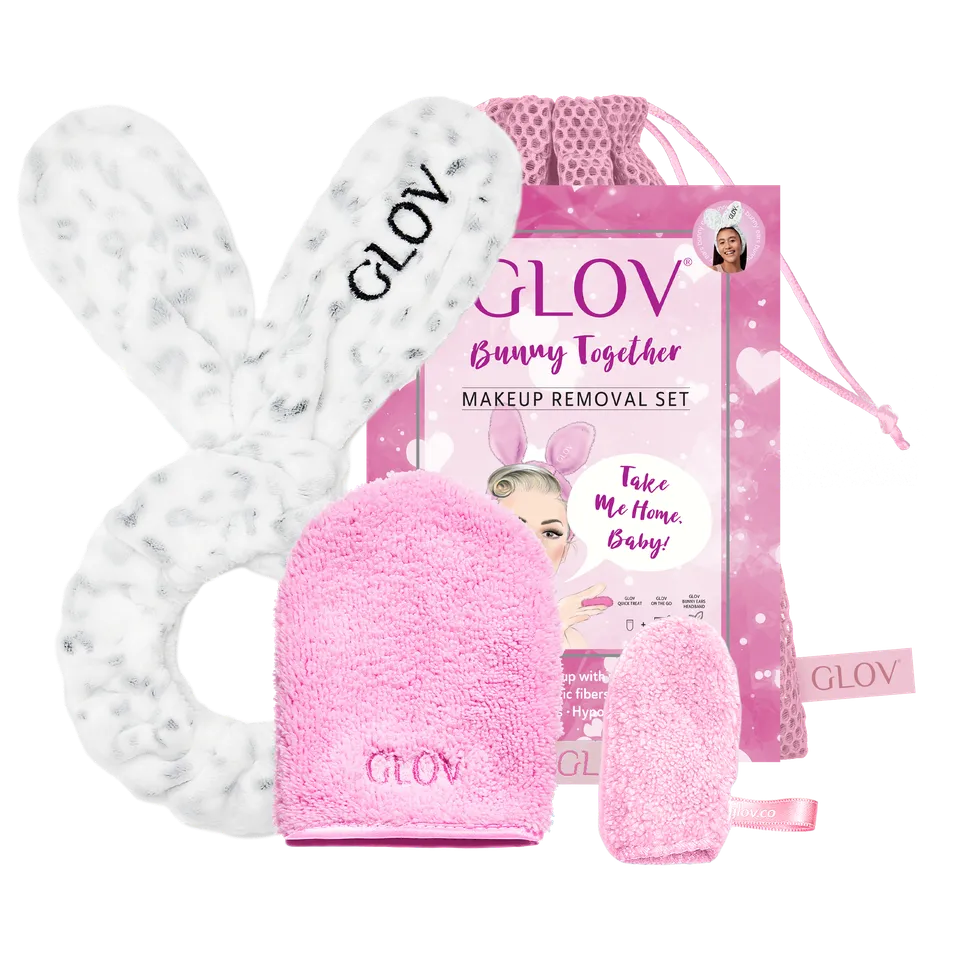 glov-bunny-together-set-gesichtspflege-set-mit-abschminkhandschuh-quick-treat-un image 1