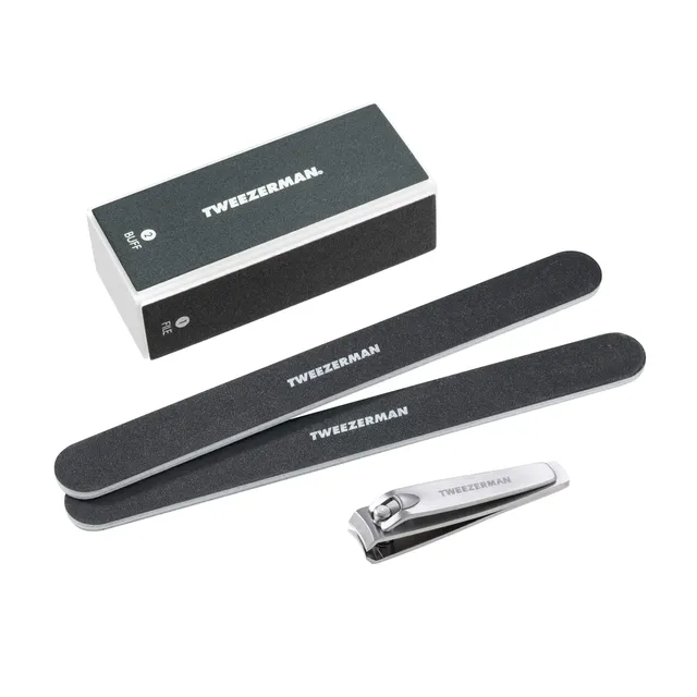 tweezerman-manik-re-set-schwarz-nagelknipser-aus-rostfreiem-edelstahl-2-nagelfei image 1