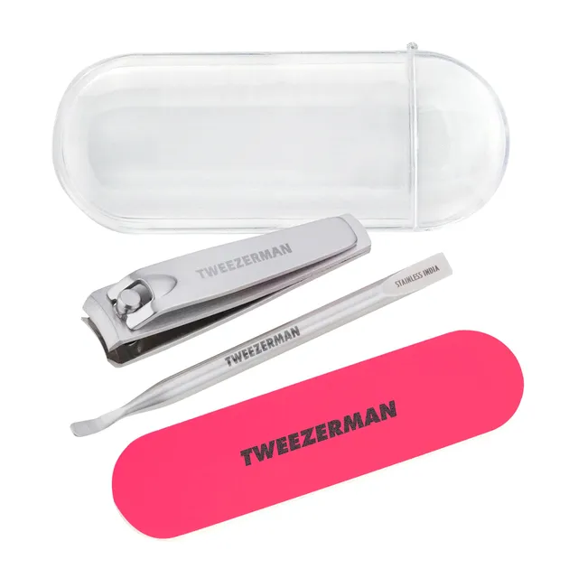 tweezerman-mini-neon-nagelpflegeset-manik-re-werkzeugset-in-neonfarben-mit-harts image 1