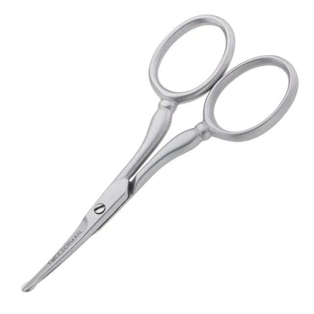 tweezerman-gear-gesichtshaarschere-f-r-m-nner-rostfreier-edelstahl-abgerundete-s image 1
