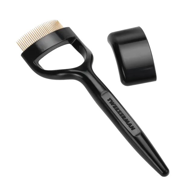 tweezerman-lashcomb-38-wimpernkamm-mit-38-winkel-f-r-mandelf-rmige-augen-vergold image 1