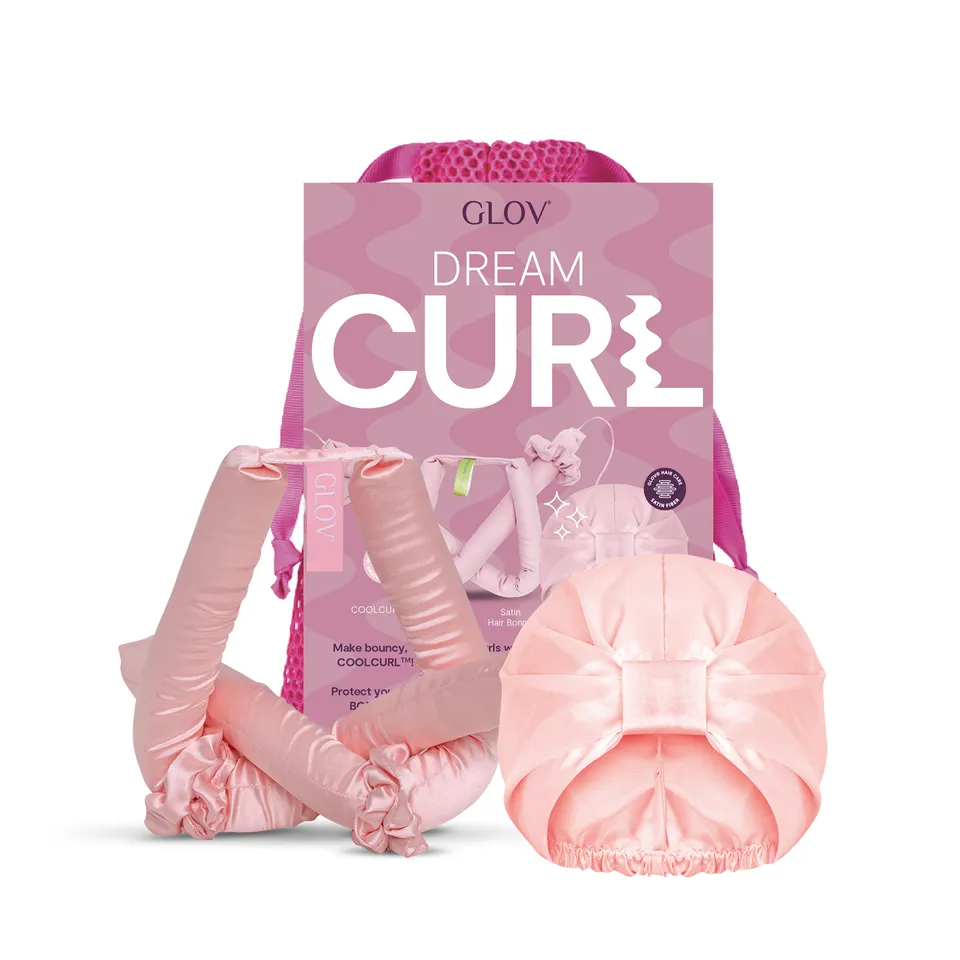 glov-dream-curl-haastyling-set-coolcurl-lockenwickler-satin-schlafhaube image 1