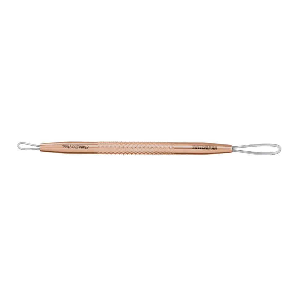 tweezerman-mitesserentferner-rose-gold-porenreiniger-mit-zwei-schlaufen-und-ergo image 1