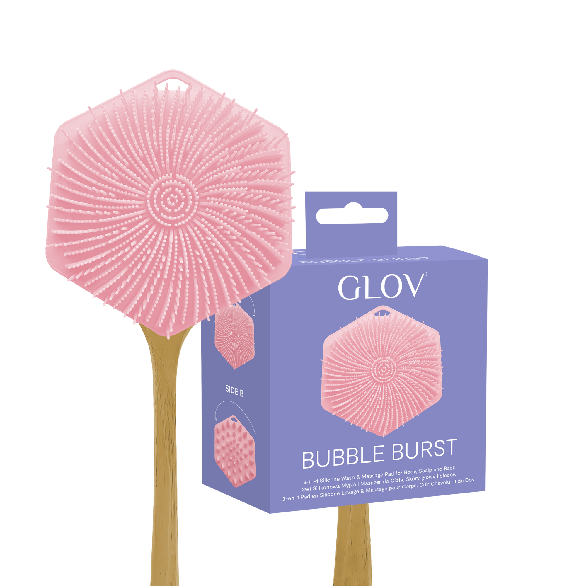 glov-bubble-burst-3-in-1-silikon-b-rste-massager-f-r-k-rper-kopfhaut-und-r-cken image 1