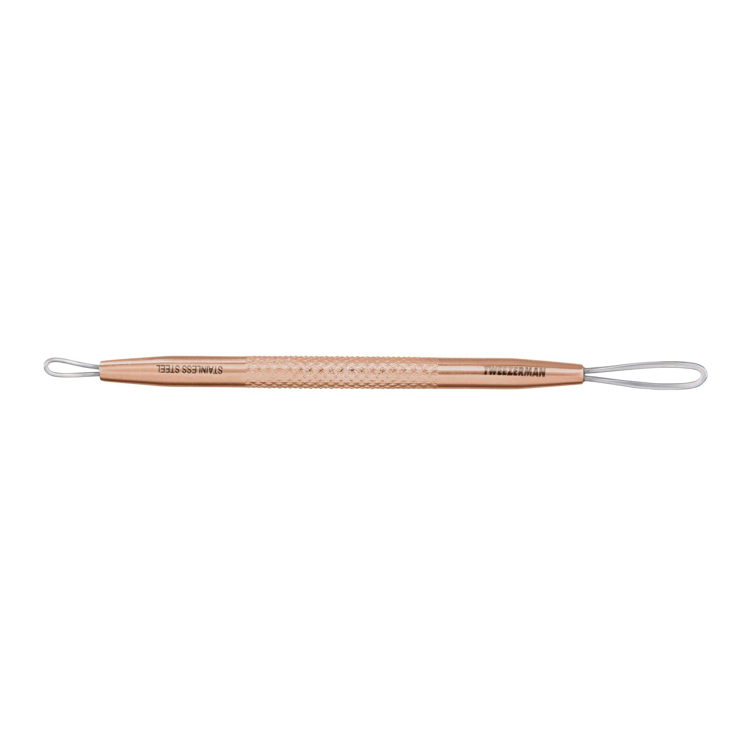 tweezerman-mitesserentferner-rose-gold-porenreiniger-mit-zwei-schlaufen-und-ergo image 1