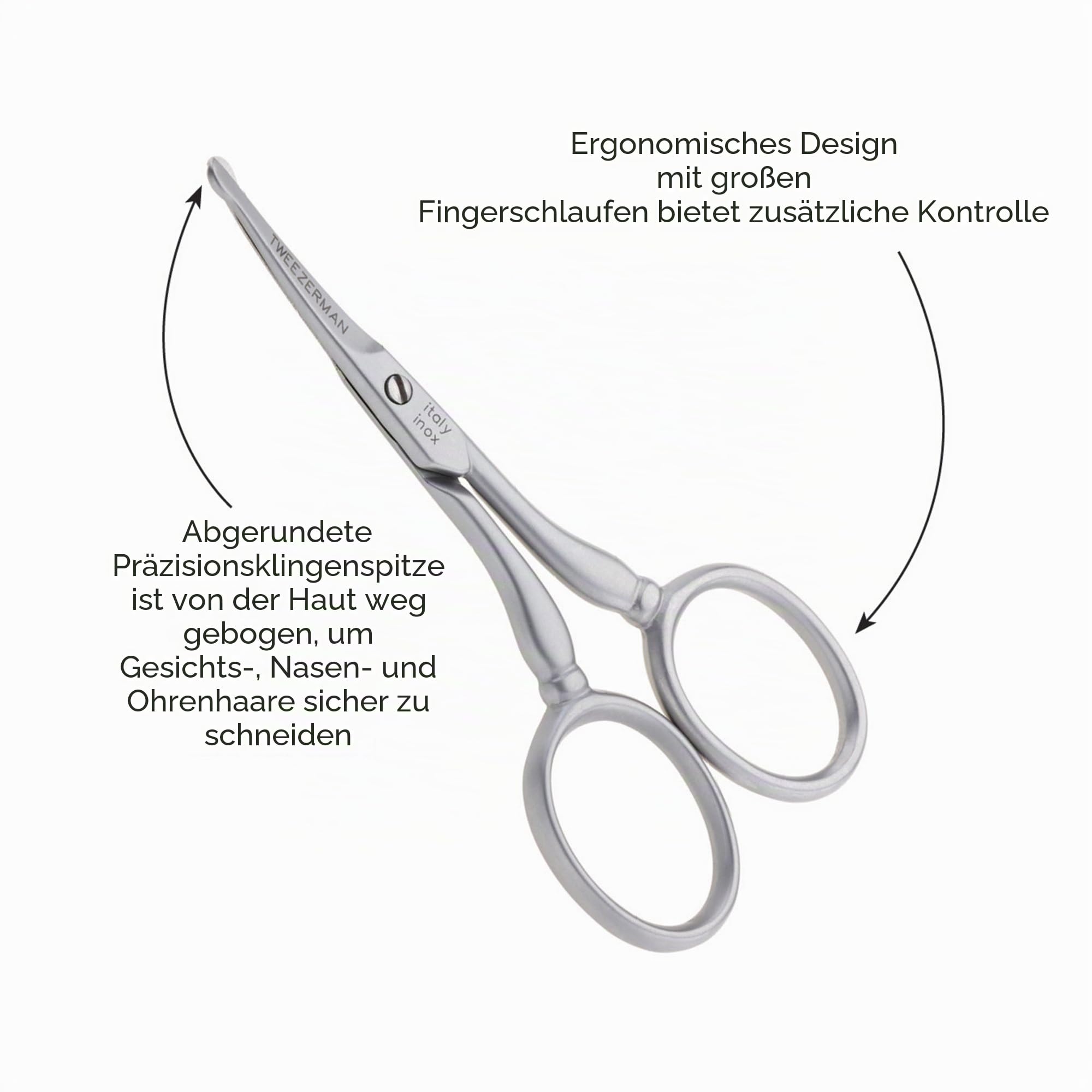 tweezerman-gear-gesichtshaarschere-f-r-m-nner-rostfreier-edelstahl-abgerundete-s image 3