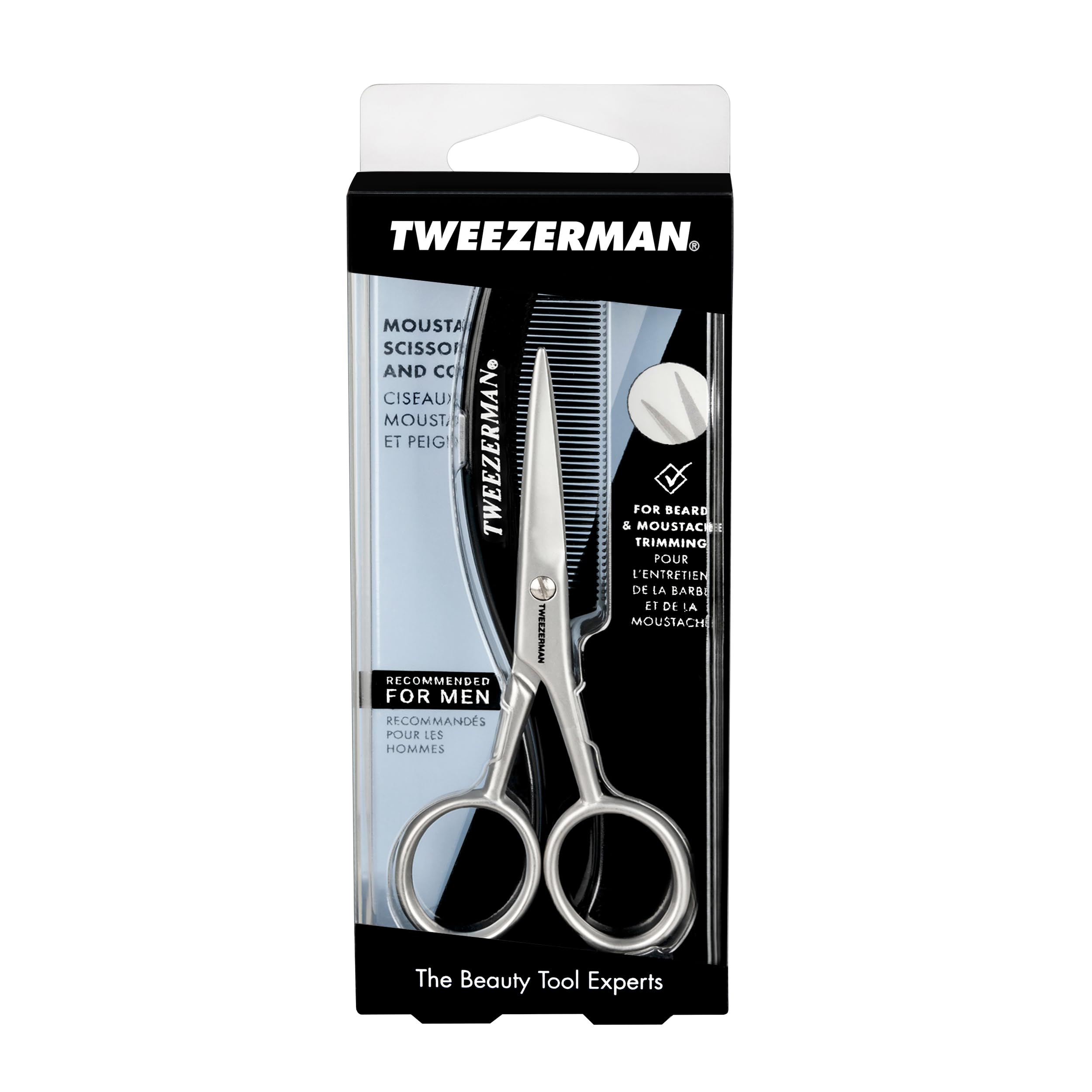 tweezerman-bartschere-und-kamm-set-rostfreier-edelstahl-pr-zise-bartpflege-1er-p image 6