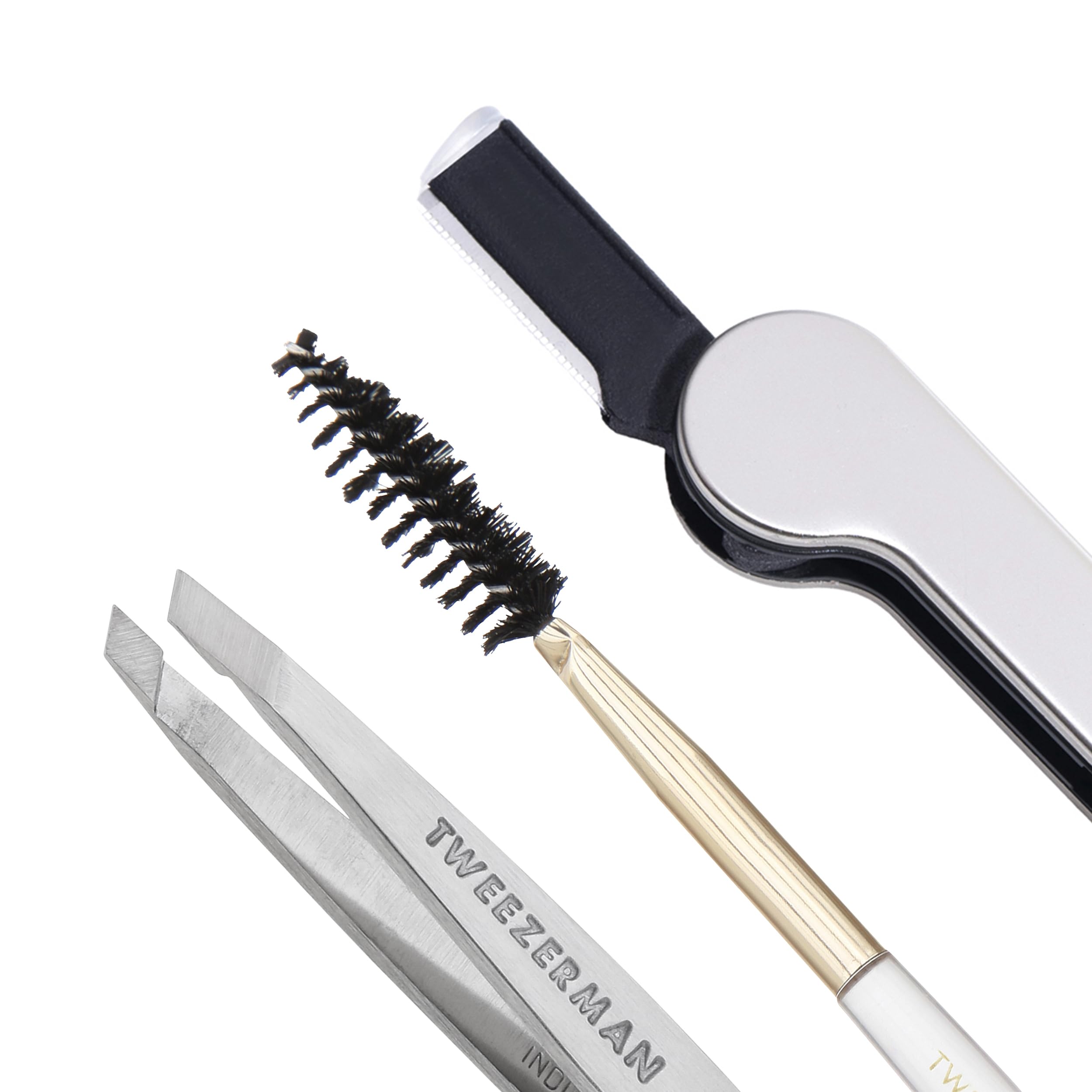tweezerman-brow-facial-grooming-kit-silber-3-teiliges-set-mit-mini-slant-tweezer image 4