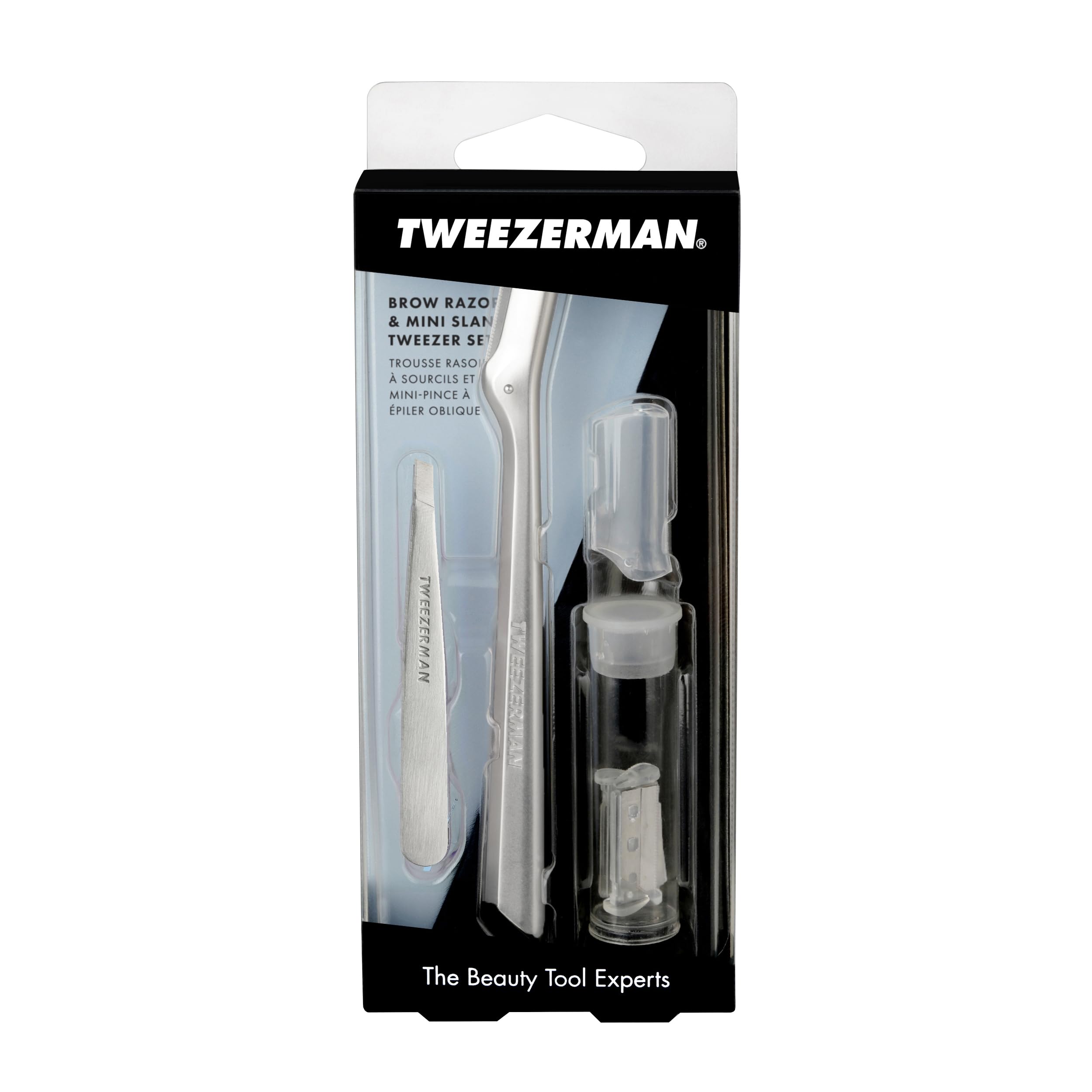 tweezerman-mini-slant-tweezer-brow-razor-set-silber-augenbrauen-pinzette-mit-25- image 8