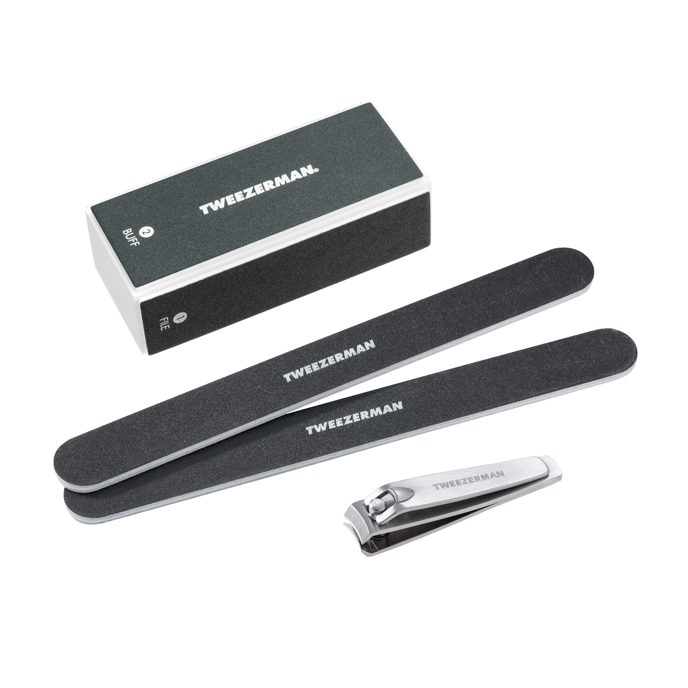 tweezerman-manik-re-set-schwarz-nagelknipser-aus-rostfreiem-edelstahl-2-nagelfei image 1