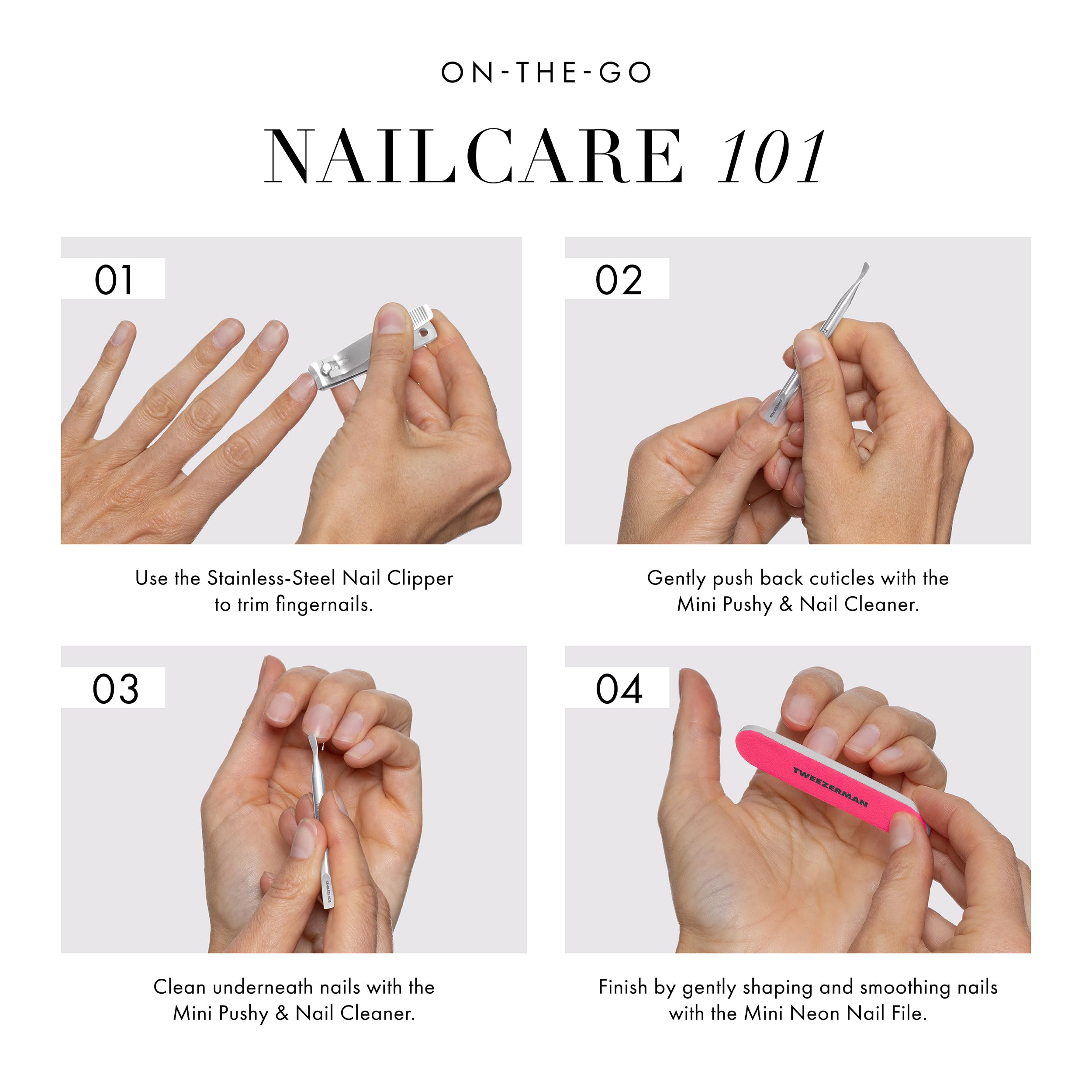 tweezerman-mini-neon-nagelpflegeset-manik-re-werkzeugset-in-neonfarben-mit-harts image 2